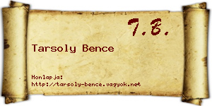 Tarsoly Bence névjegykártya